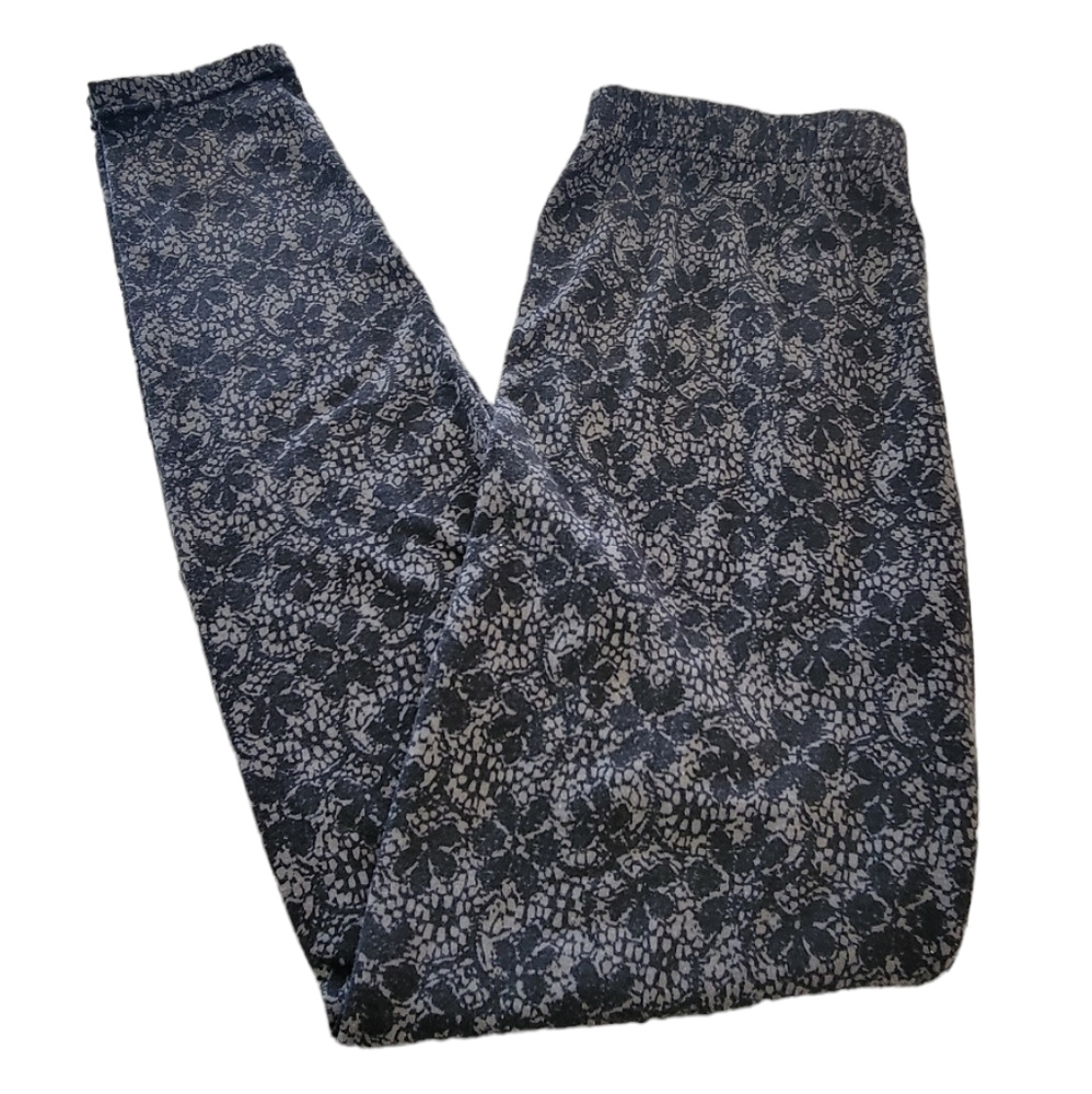 TARGET Black and Grey Floral Leggings